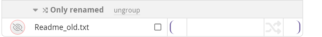 rename on selected diff
