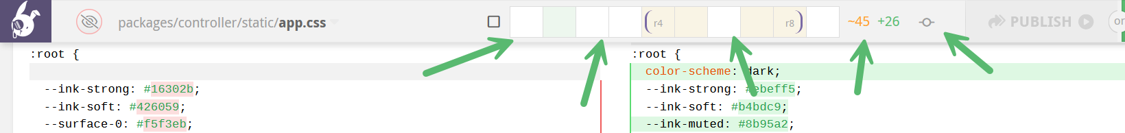 status bar comparison